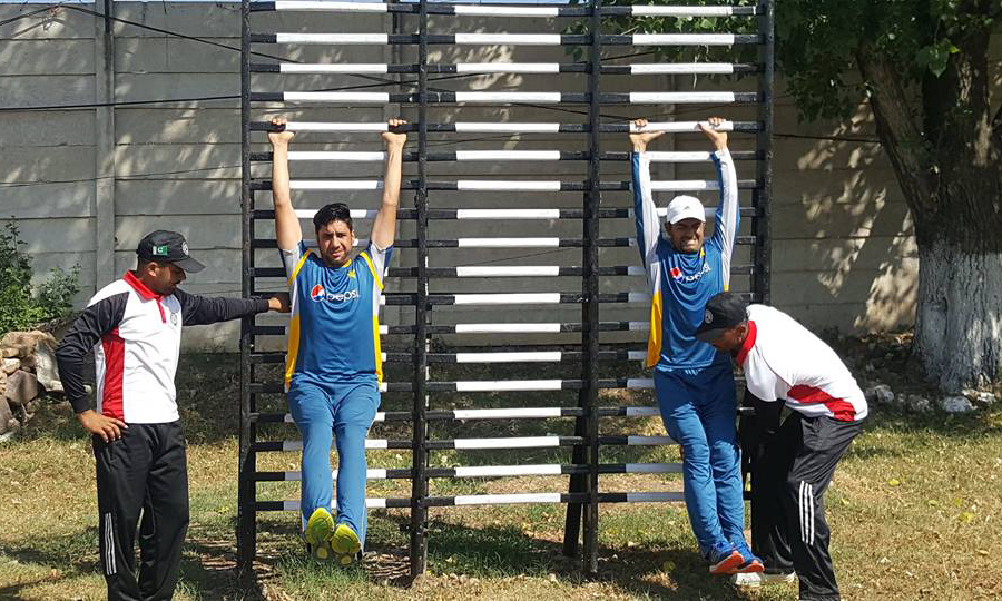 Cricketers given fitness training the military way at PMA Kakul Sport
