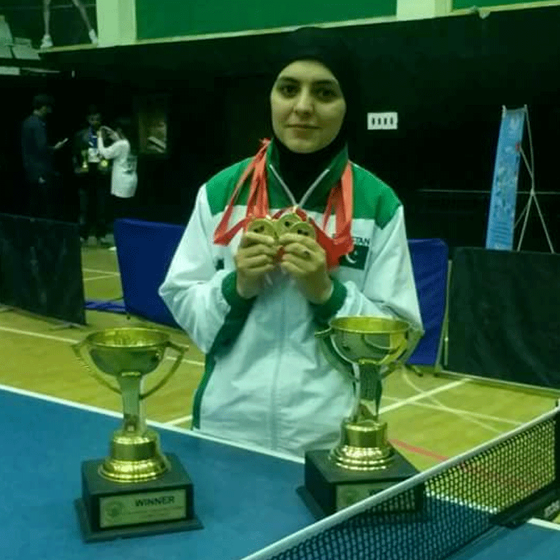 Pakistani table tennis star Iqra Rehman is helping other girls take up