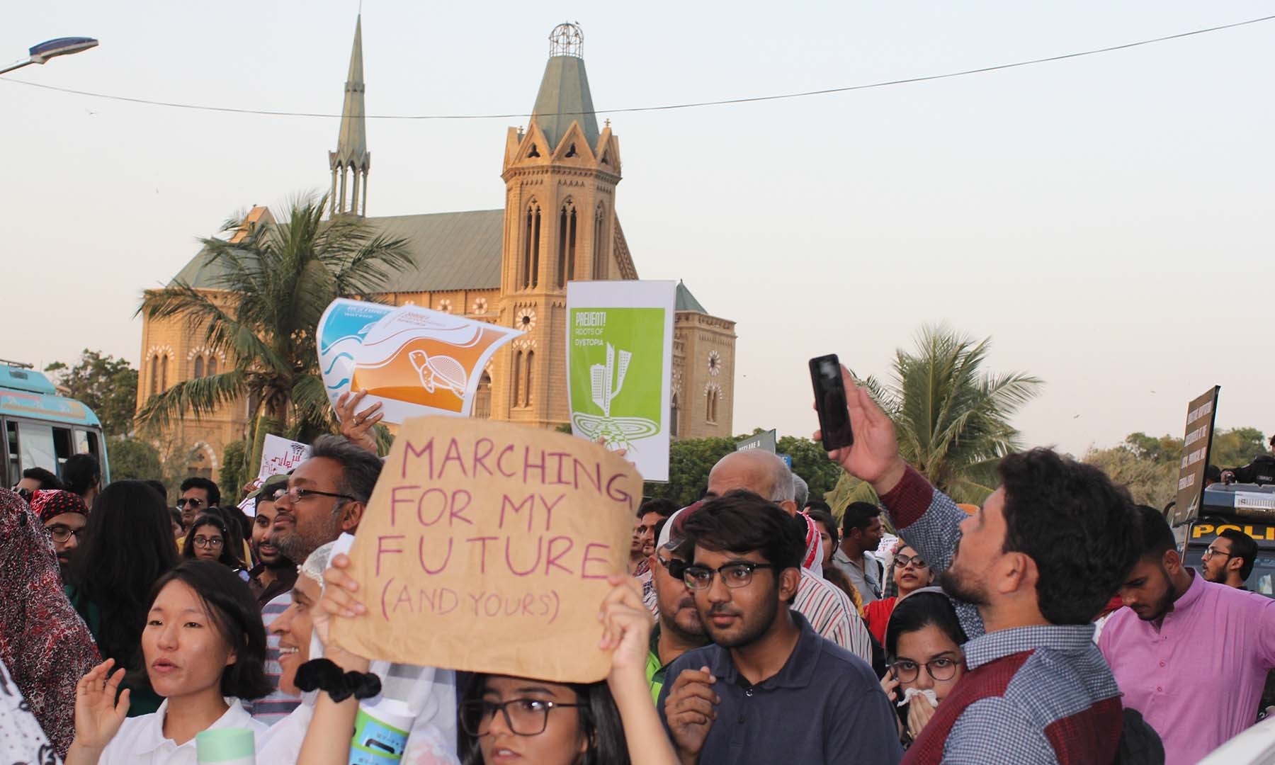 23 March 2024 Events In Karachi Fearing for their future, Karachi's youth march against climate change