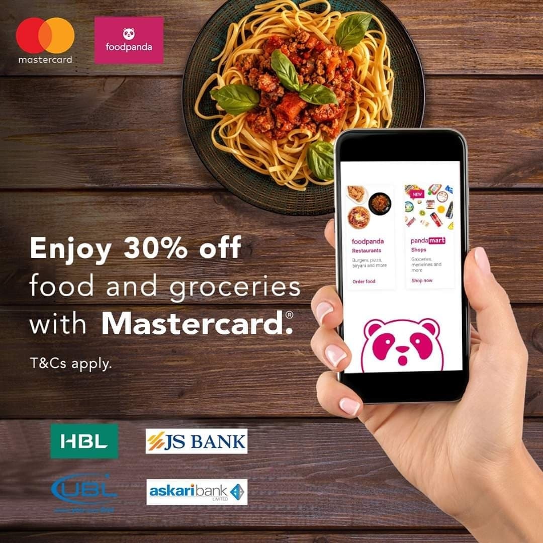 Mastercard holders can now avail flat 30 discount on foodpanda orders