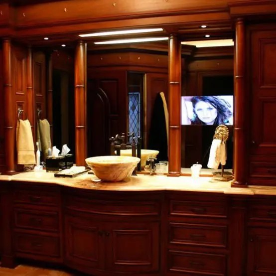 Bathroom Mirrors with BuiltIn TVs by Seura DigsDigs