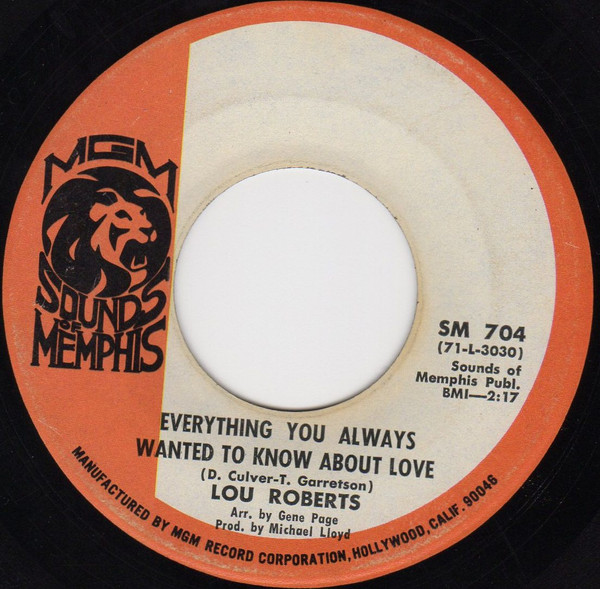 Lou Roberts Everything You Always Wanted To Know About Love Vinyl
