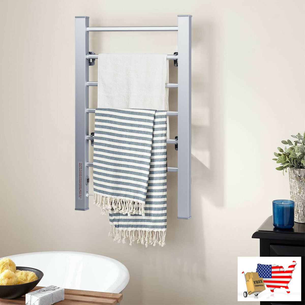 2in1 Freestanding Wall Mounted Electric Towel Warmer eBay