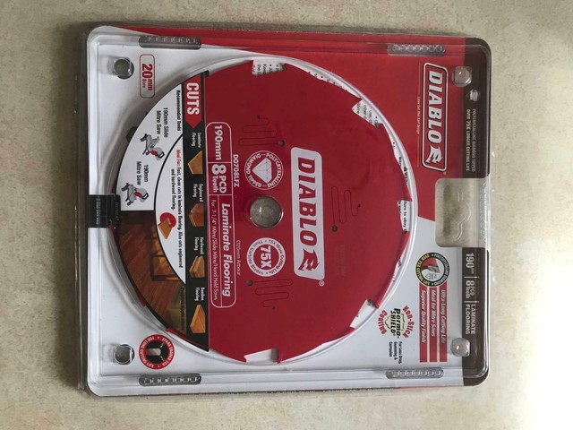 Diablo Laminate Floor Cutting Circular Saw Blade 8T PCD 190mm Power Tools Gumtree Australia
