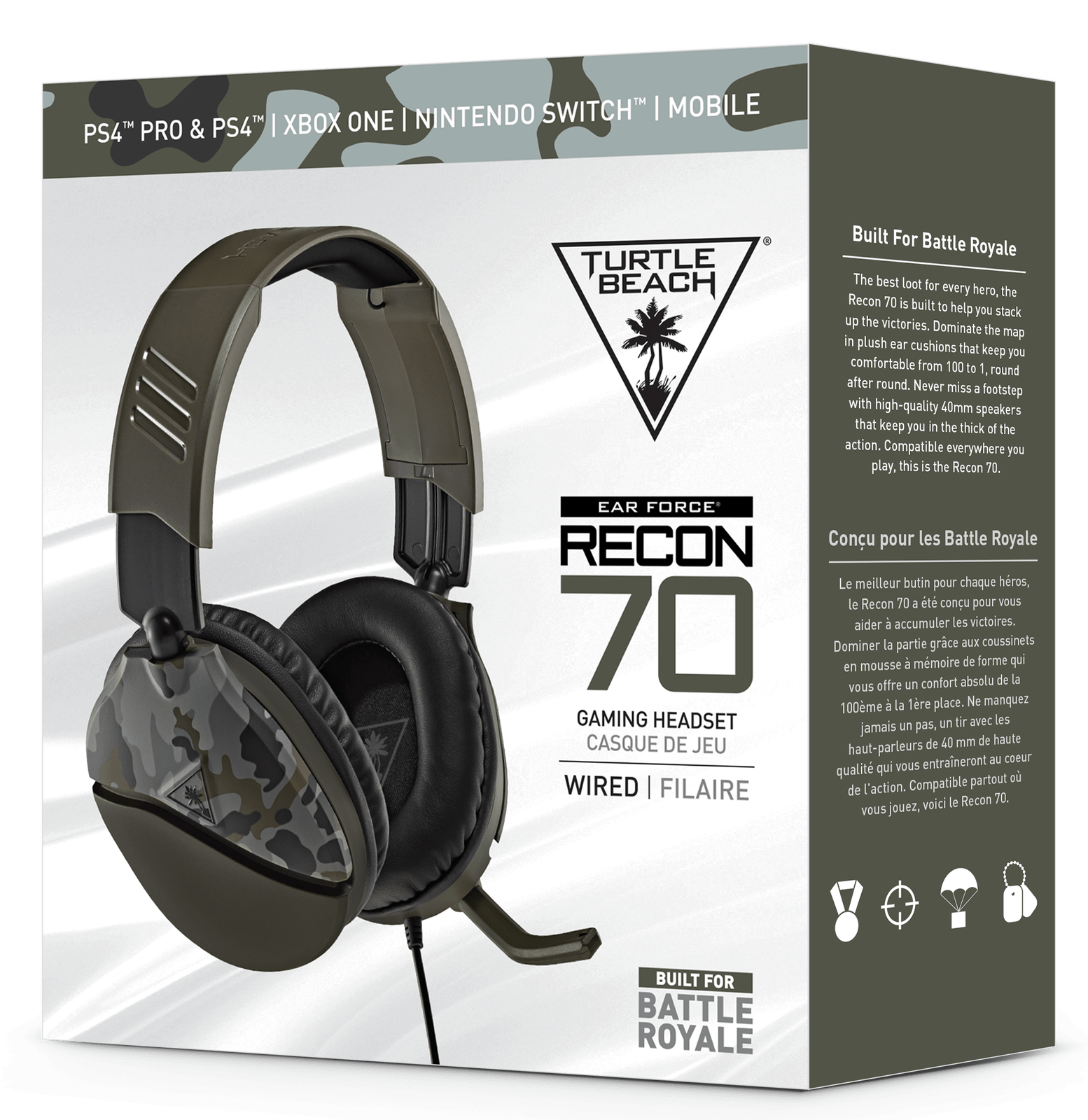 Turtle Beach Recon 70 Gaming Headset for Xbox One, Switch