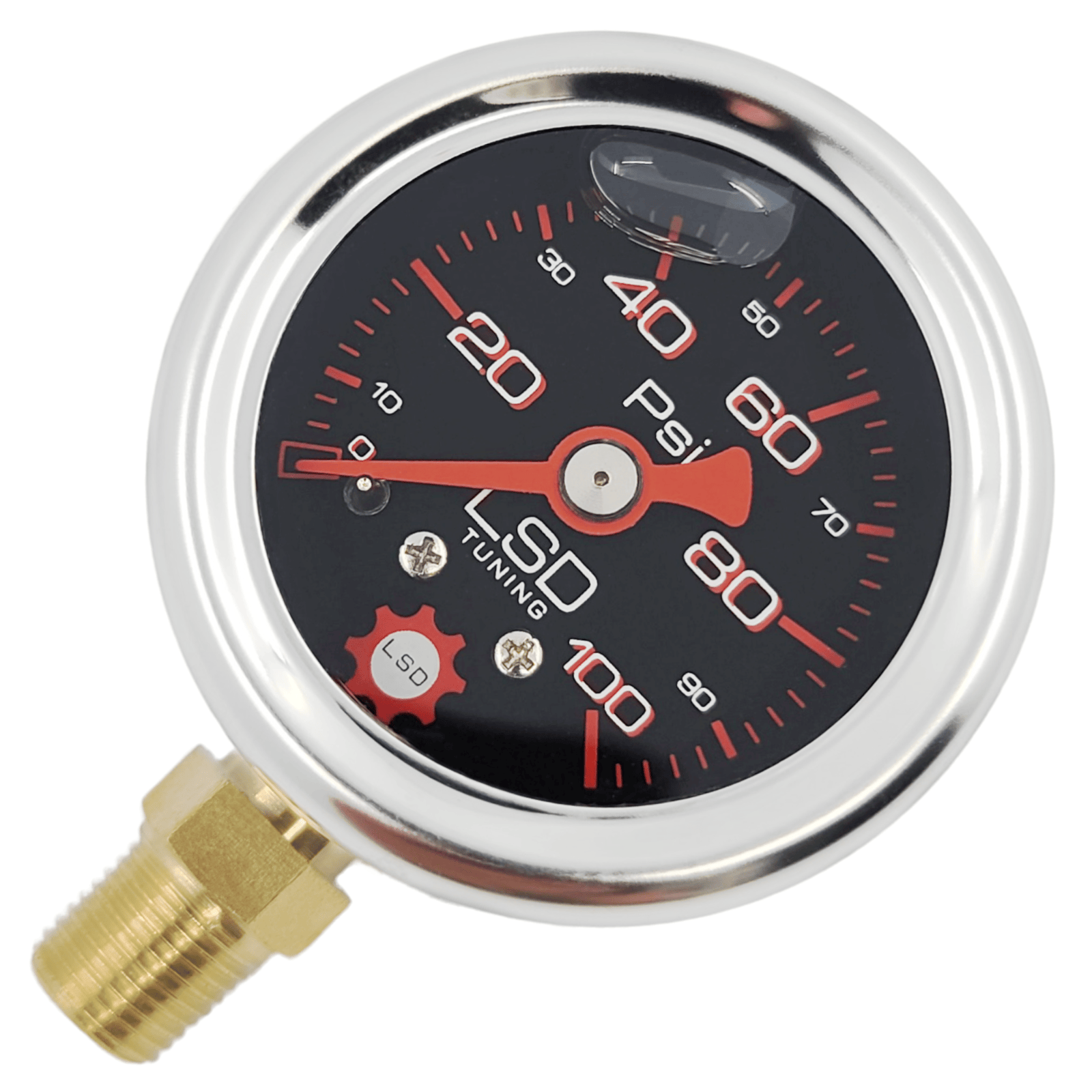 Fuel Pressure Gauge 0100 Psi And Liquid Filled 1/8 Npt