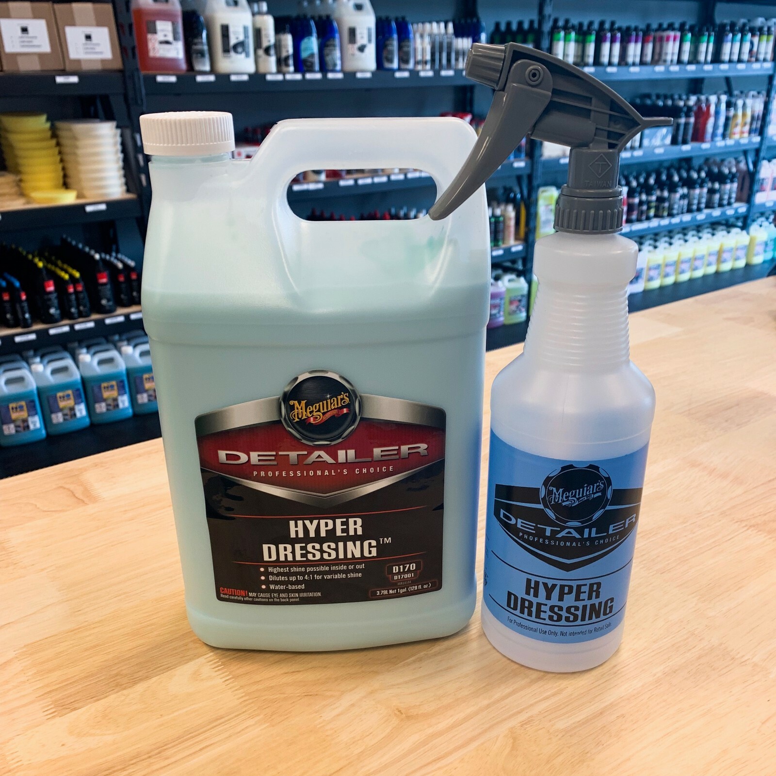 Meguiar's D170 Hyper Dressing Kit 1 Gallon & 32oz Bottle Tire Trim Shine