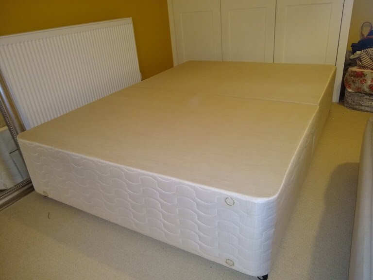 Double divan bed base. Metric 190cm length and 135 cm width or imperial