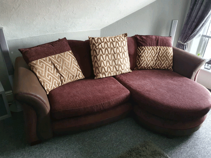 DFS Chocolate Fabric Corner sofa in Bournemouth, Dorset Gumtree