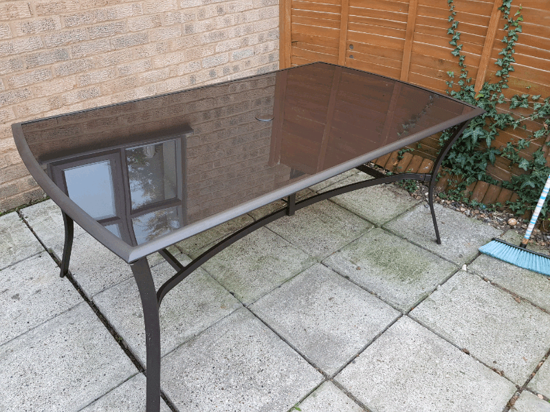Dark Glass Top Garden Table in Wickford, Essex Gumtree