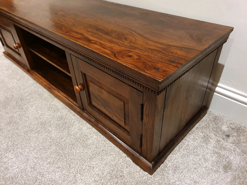 M&S Solid Wood Sheesham Media Unit (2 and 2 Shelves) TV Stand