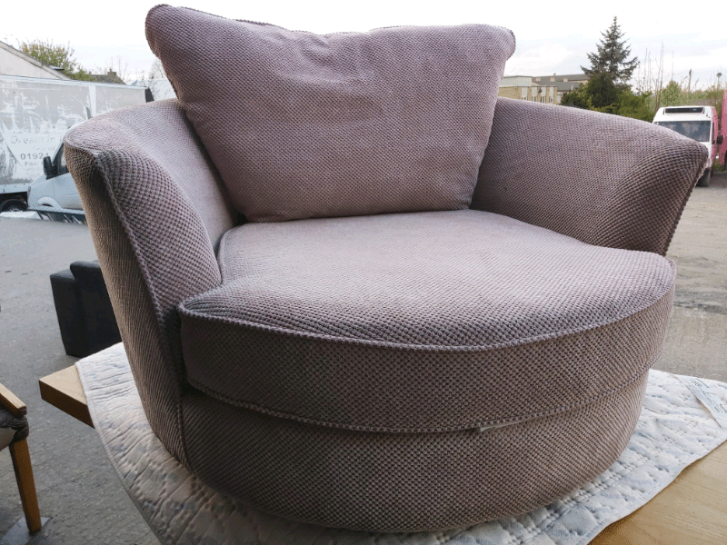 Cuddle Chair Light Purple Cord Swivel Cuddle Chair in Bradford