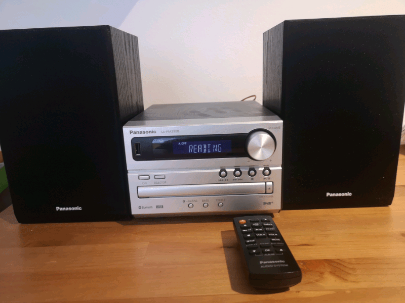 Panasonic SCPM250BEBS 20W DAB Micro HiFi CD System Silver/Black