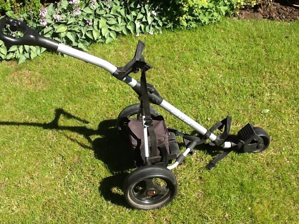 'Power Bug Sport X' electric golf trolley with battery & charger in
