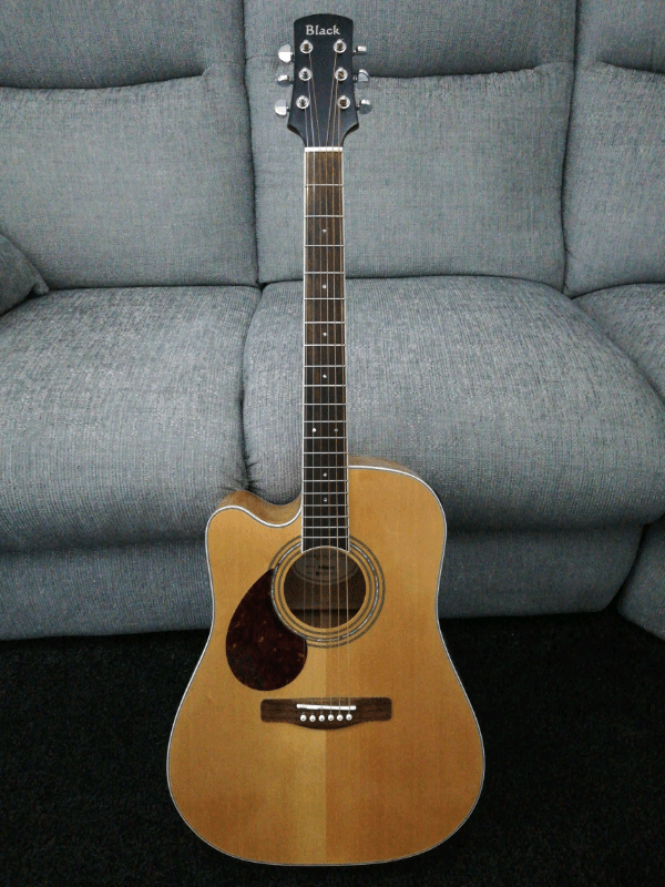 Adam Black 05CE electro acoustic left handed with Grover tuners in