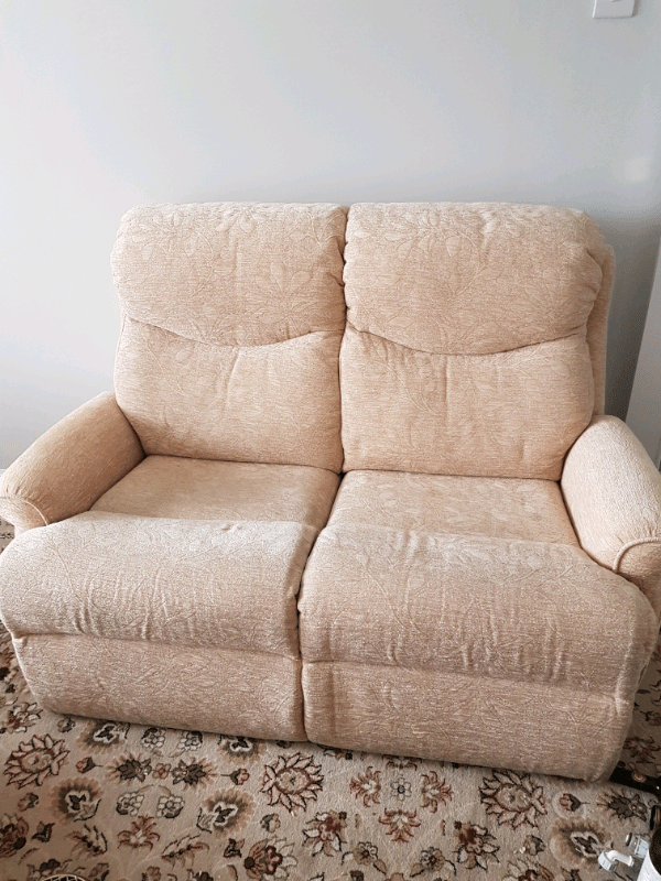 Beige Lazy Boy Electric Recliner Chair, Two seater settee and Armchair