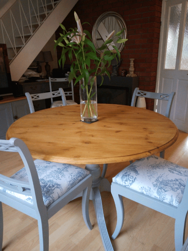 French Farmhouse Round Dining Table Round French Farmhouse Dining Table & 4 Chairs in Gloucester Road