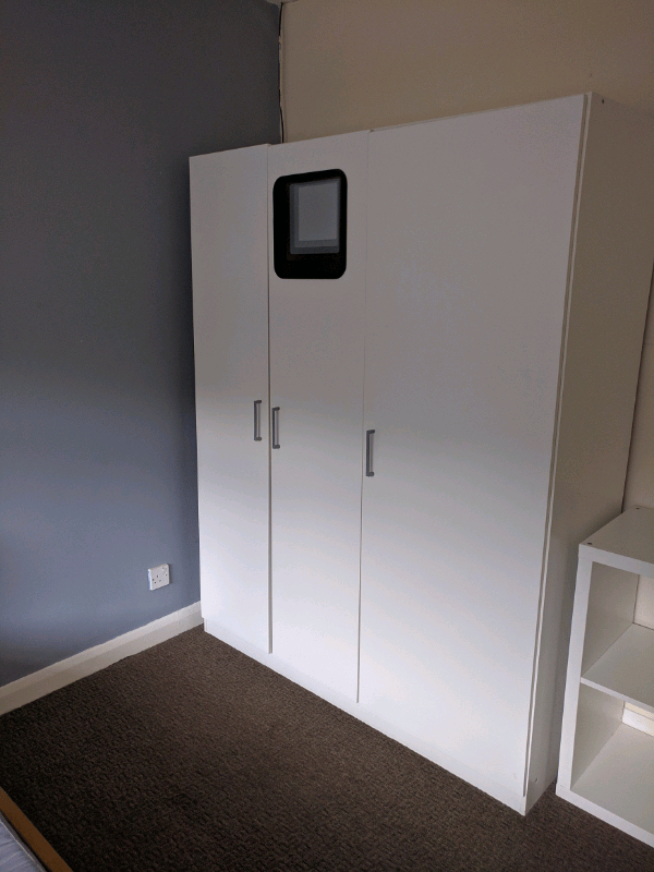 Ikea Dombas Wardrobe Brown / MUSKEN Wardrobe with 2 doors+3 drawers