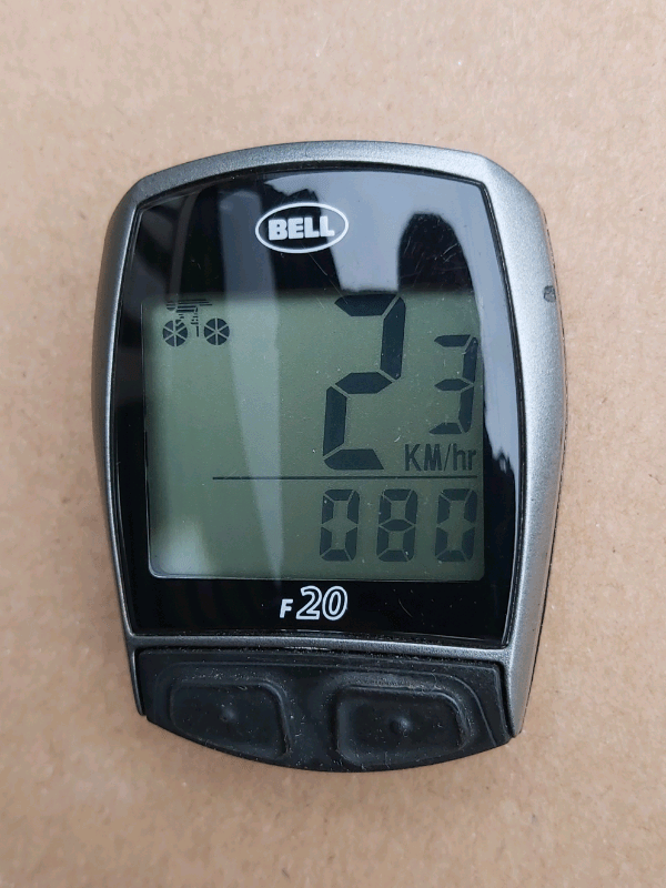 SOLD... Bell F20 Bicycle Computer Bike Speedometer in