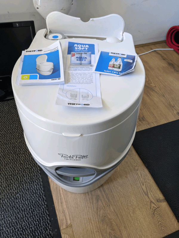 Thetford Porta Potti Excellence electric flush camping toilet in