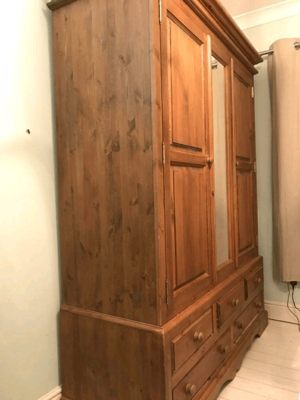 Pine wardrobe with built in mirror in Colchester, Essex Gumtree
