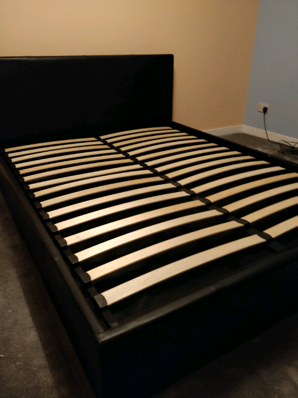 King size ottoman bed frame and IKEA mattress in East End, Glasgow