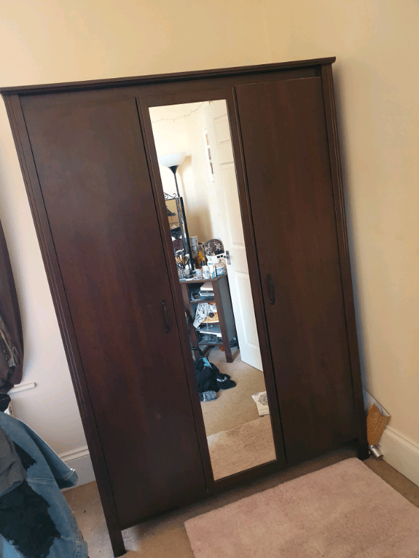 IKEA Brusali mirrored 3 door wardrobe in Worthing, West Sussex Gumtree
