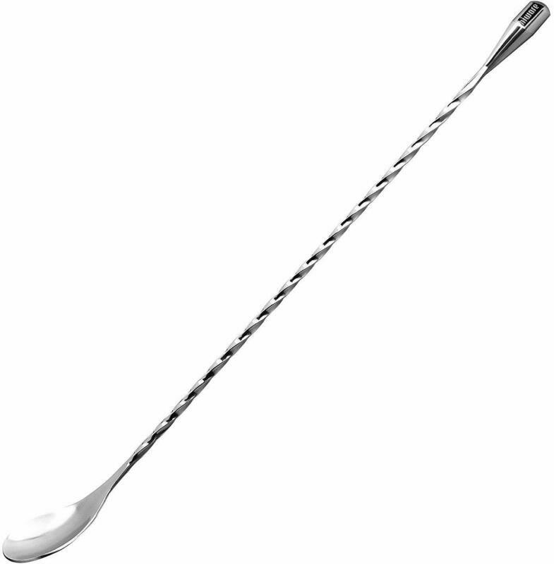 1pc Bar Cocktail Shaker Spoon 12" Stainless Steel Mixing Spoon Spiral