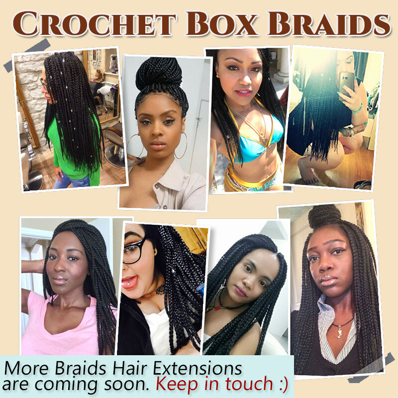 3X5X Verkauf Zöpfe wie Echthaar Braiding Box Braids Lang