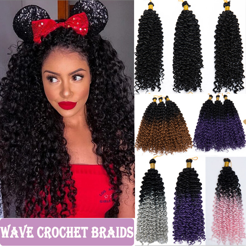 Afro Kinky Curly Hair Water Wave Crochet Braid Deep Weaving Freetress