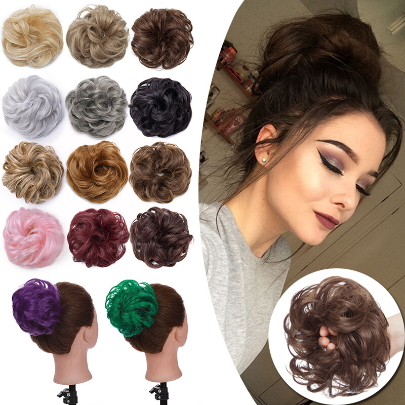 Extra Thick Top Knot Scrunchie Hair Bun Hair Extensions Messy Lazy Hair