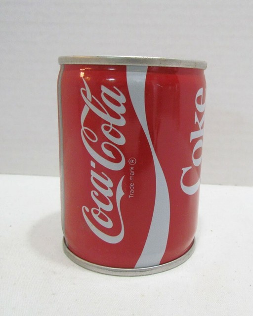 COKE COCA COLA 8 oz SIZE SODA CAN COIN BANK VINTAGE ADVERTISING PROMO
