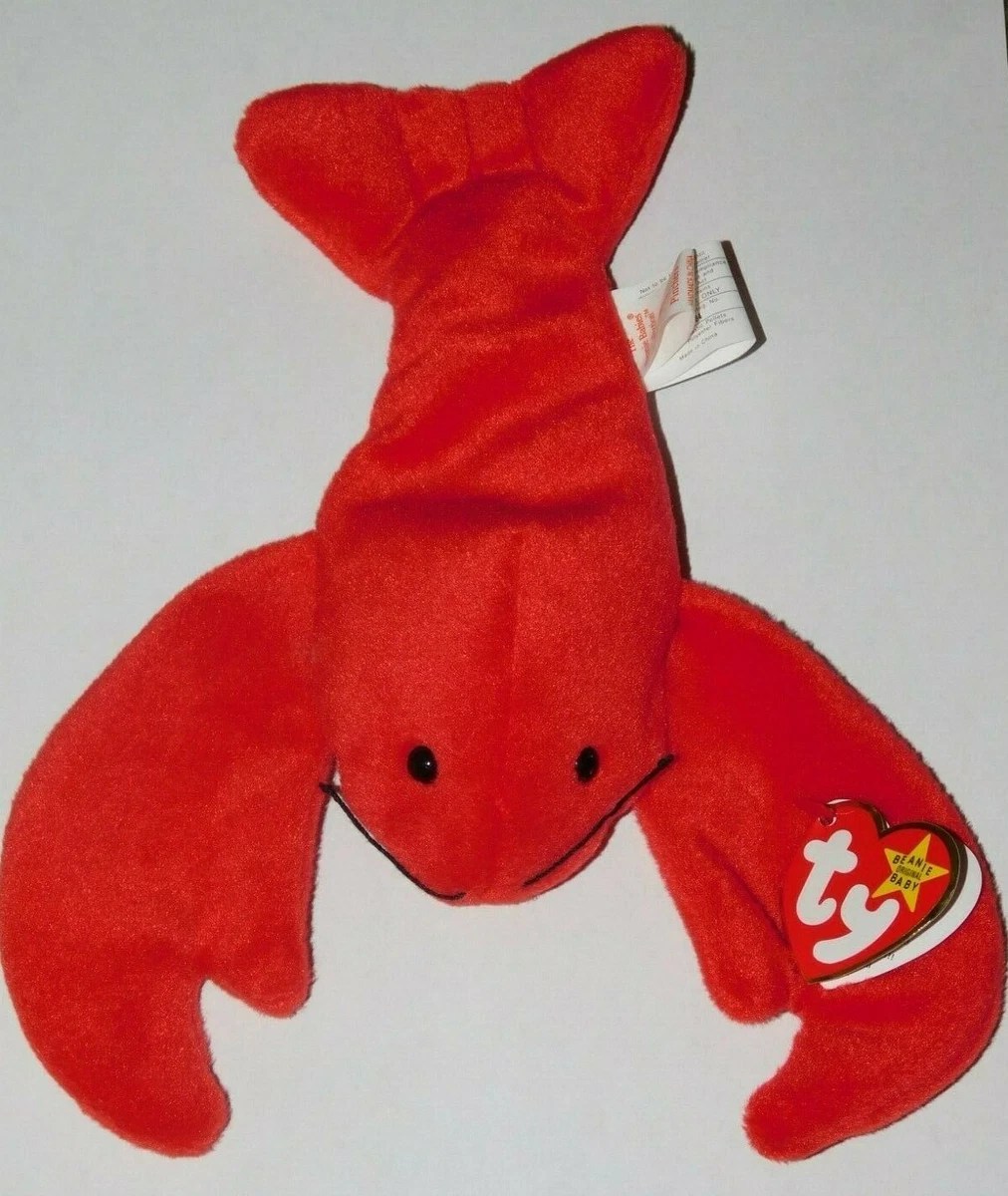 VERY RARE TY Beanie Baby Pinchers the Lobster 1993 VERY RARE PVC
