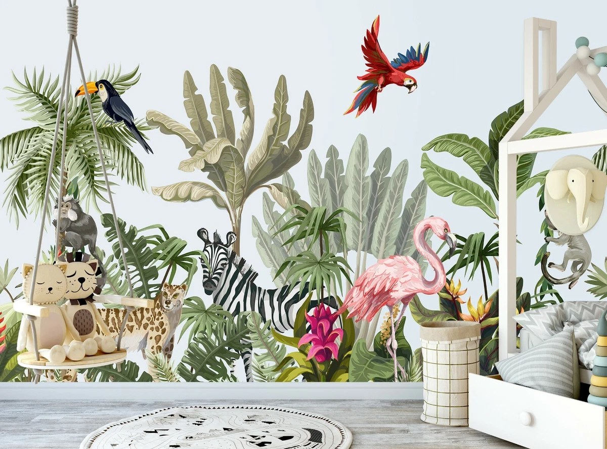 Baby Jungle Animals Wallpaper