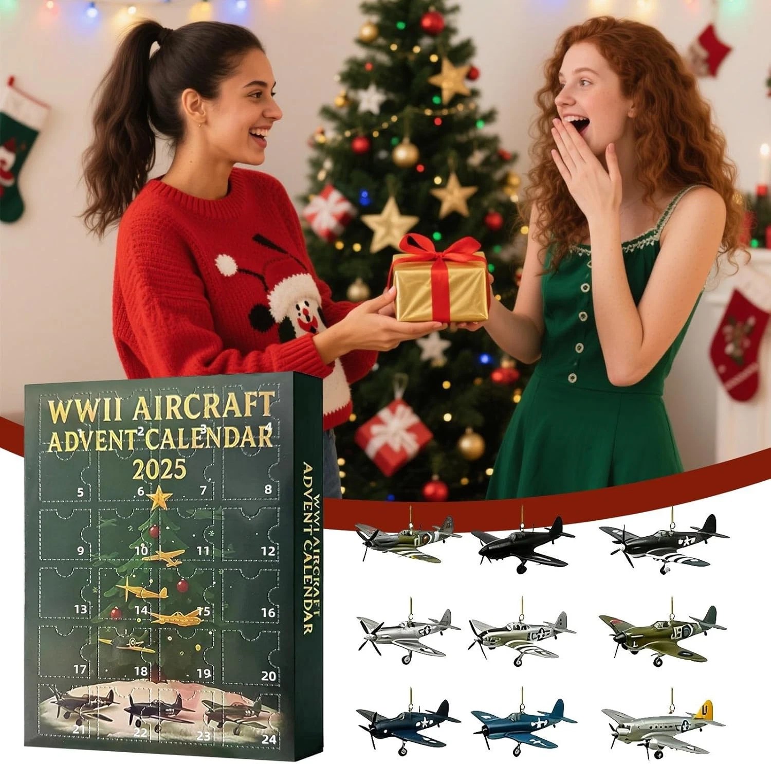 WWII Aircraft Advent Calendar 2025 24 Mini Warbirds for Collectors