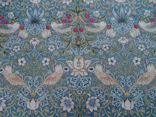 Stoffe WILLIAM MORRIS FABRIC "STRAWBERRY THIEF" SLATE