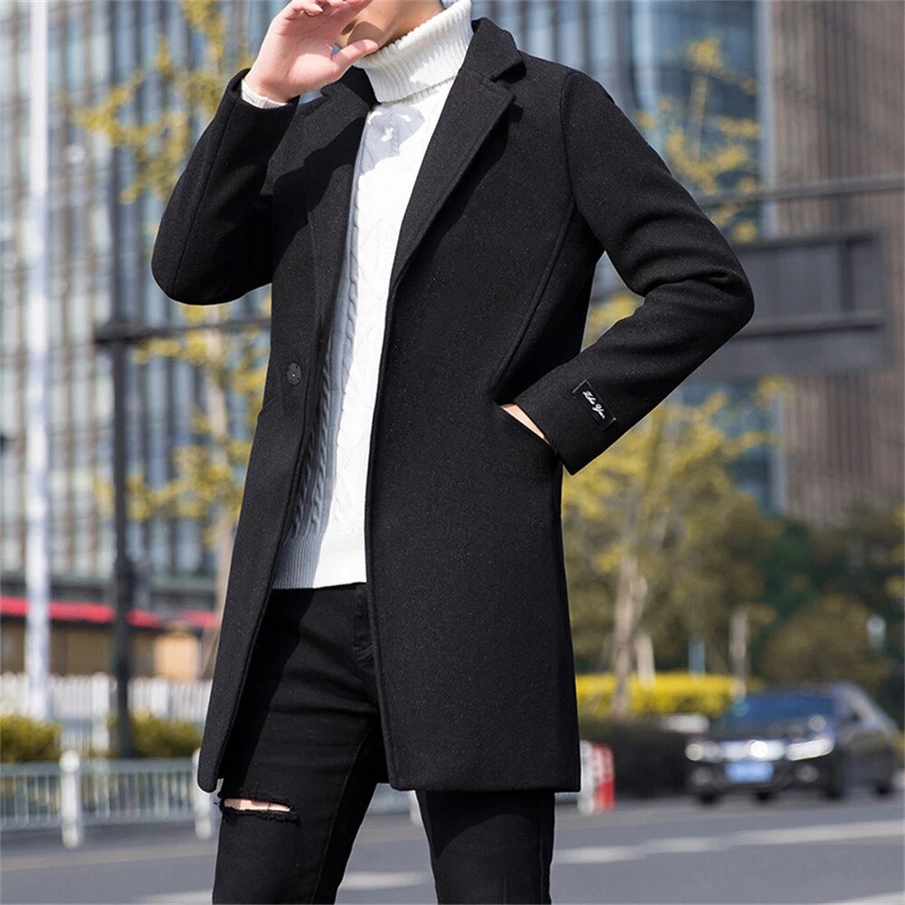 Mens Wool Dress Coat