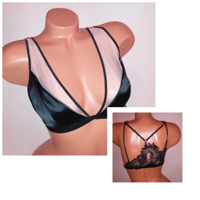 Victoria Secret Bralette Bra Large Black Dragon Tattoo Embroidered Satin Sheer | Ebay 400_x_400_jpg