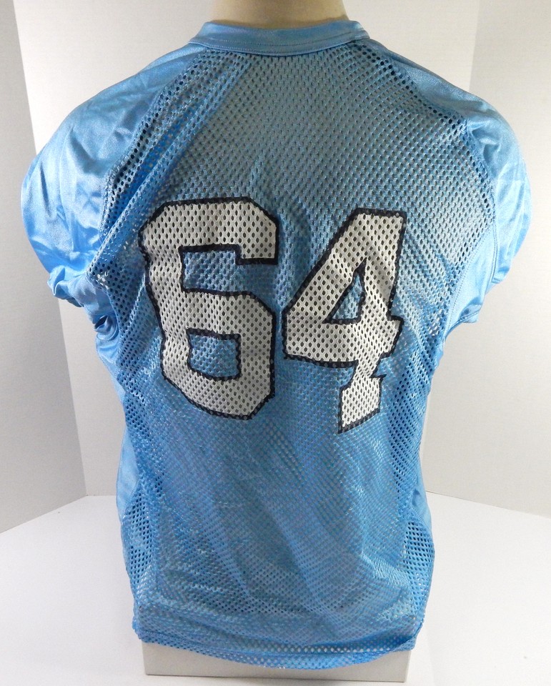 2019 North Carolina Tar Heels UNC 64 Game Issued Blue Practice Jersey