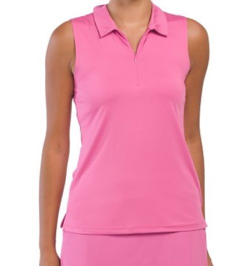 NWT Ladies TOMMY BAHAMA Raspberry Pink Sleeveless Golf Shirt Polo M L