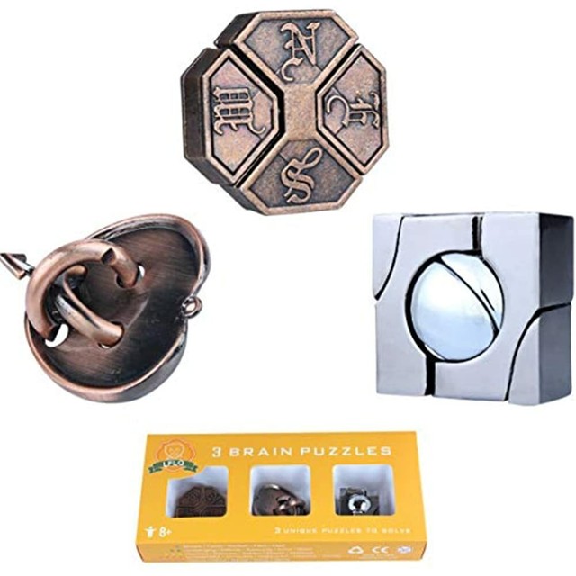 Brain Teaser Metal Puzzle 3D Unlock Interlocking Adults