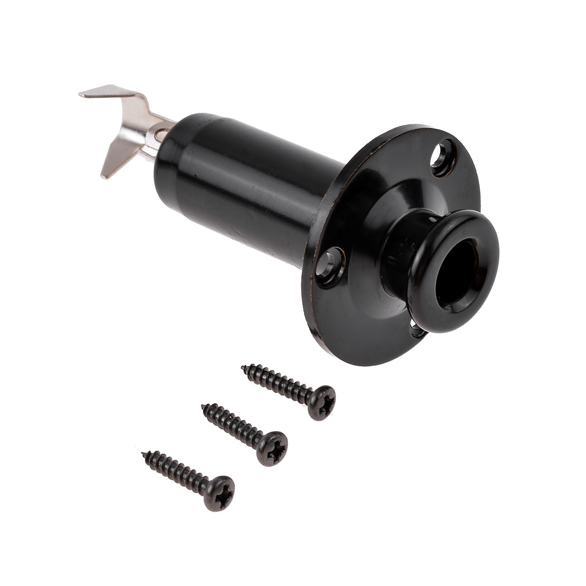 2 Acoustic Guitar Bass Output Jack Strap Button Endpin Plug Socket