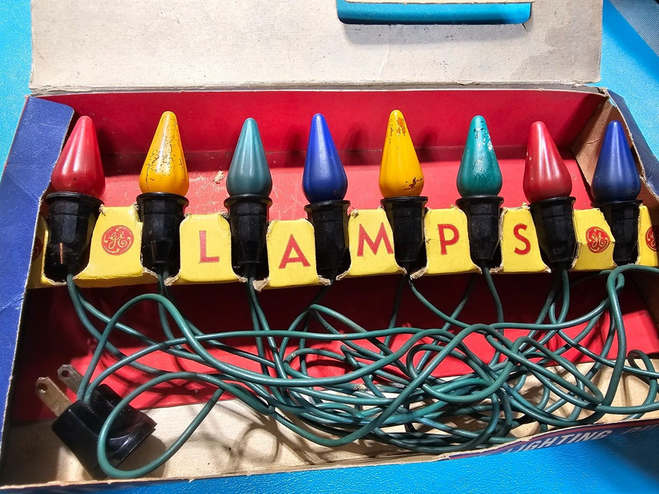 Vintage C6 TIMCO Christmas Tree Light Set Store Display Box works eBay