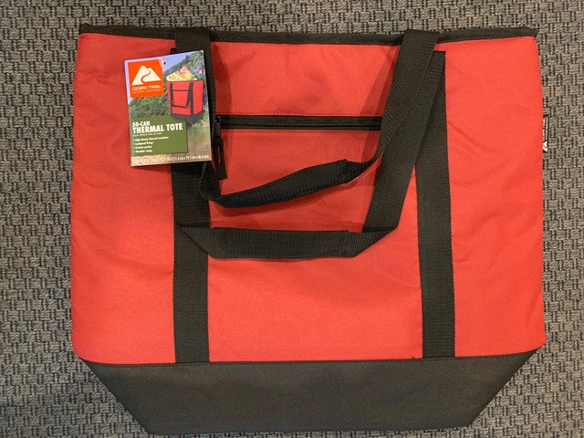 2 Totes Thermal Insulated Ozark Trail 50 Can Cooler Tote Bag Red for