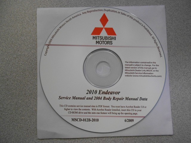 2004 Mitsubishi Endeavor Service & Repair Manual Software.