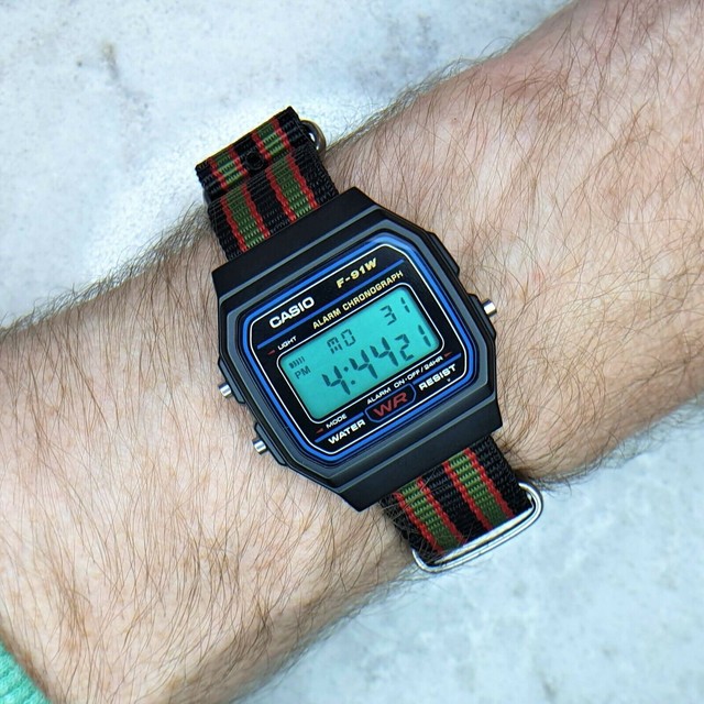 Casio F91W1XY Men's LCD Black Resin Strap Watch for sale online eBay