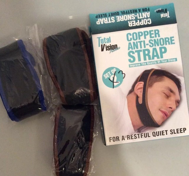 Copper AntiSnore Strap A Total Vision Product. A Total Of 3 NEW IN BOX