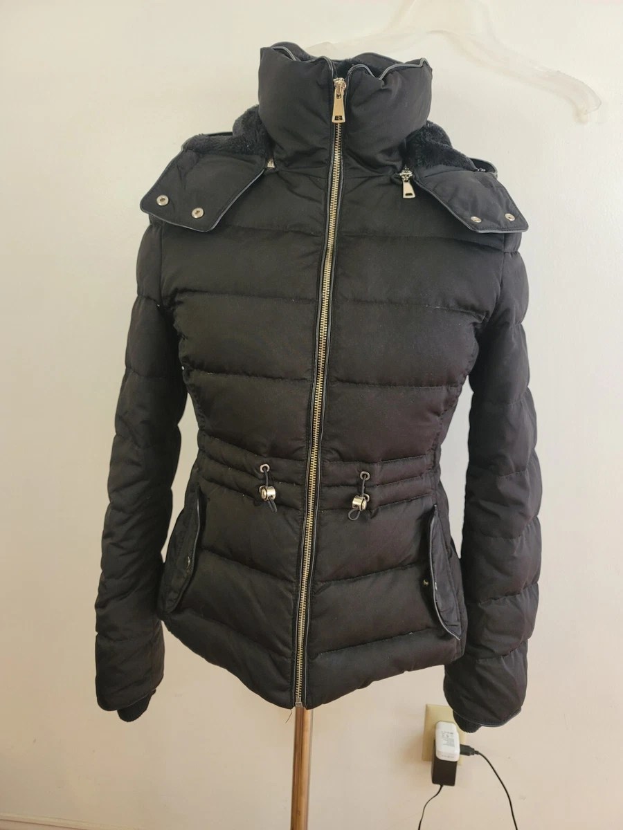 Zara Woman Down Jacket Black Shop