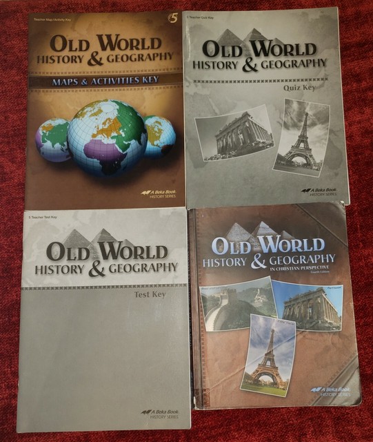 Abeka 5th Grade Old World History Geography Set Text Book Keys Lesson