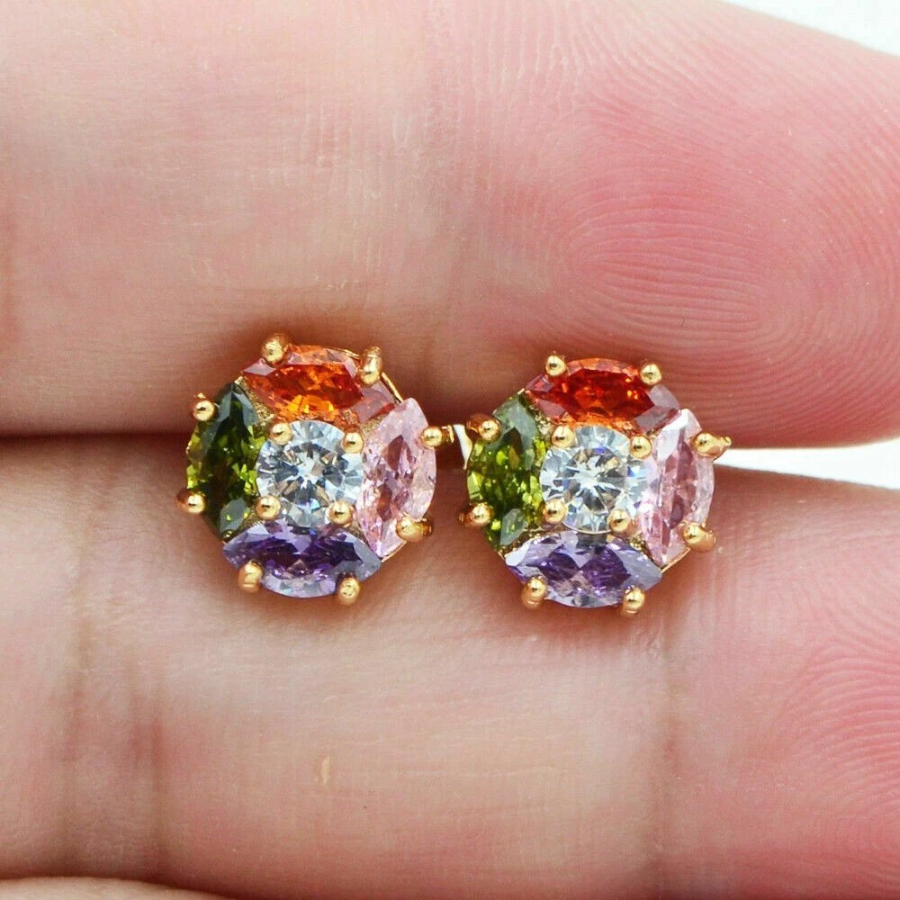 Share 150+ rainbow diamond earrings seven.edu.vn